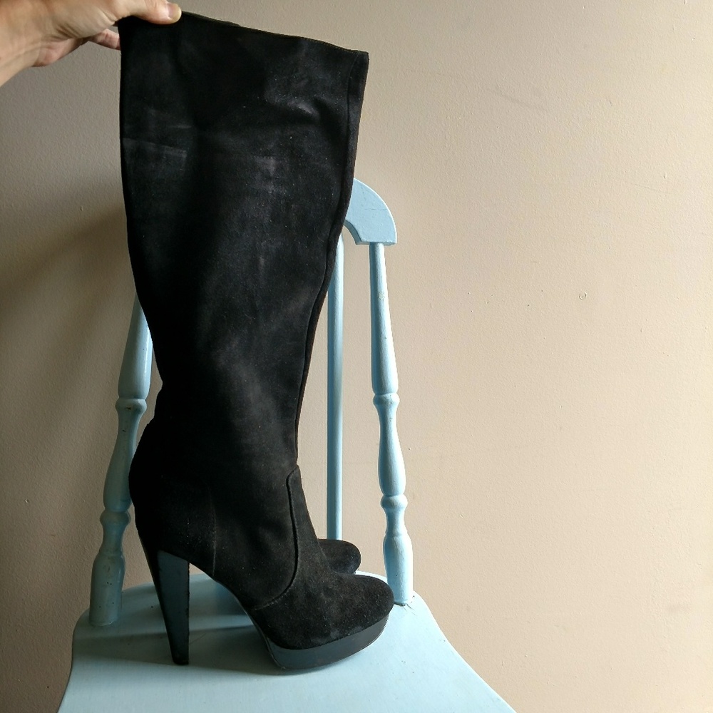 Calvin Klein Suede Over-The-Knee Boots - Cristina
